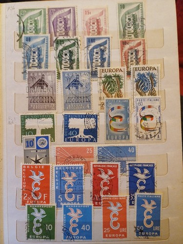 Europa cept used 1956 1978 - cept, 1956-1978