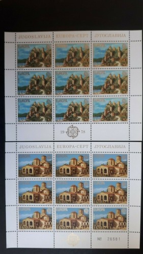 Lotto foglietti europa cept - lotto, 2